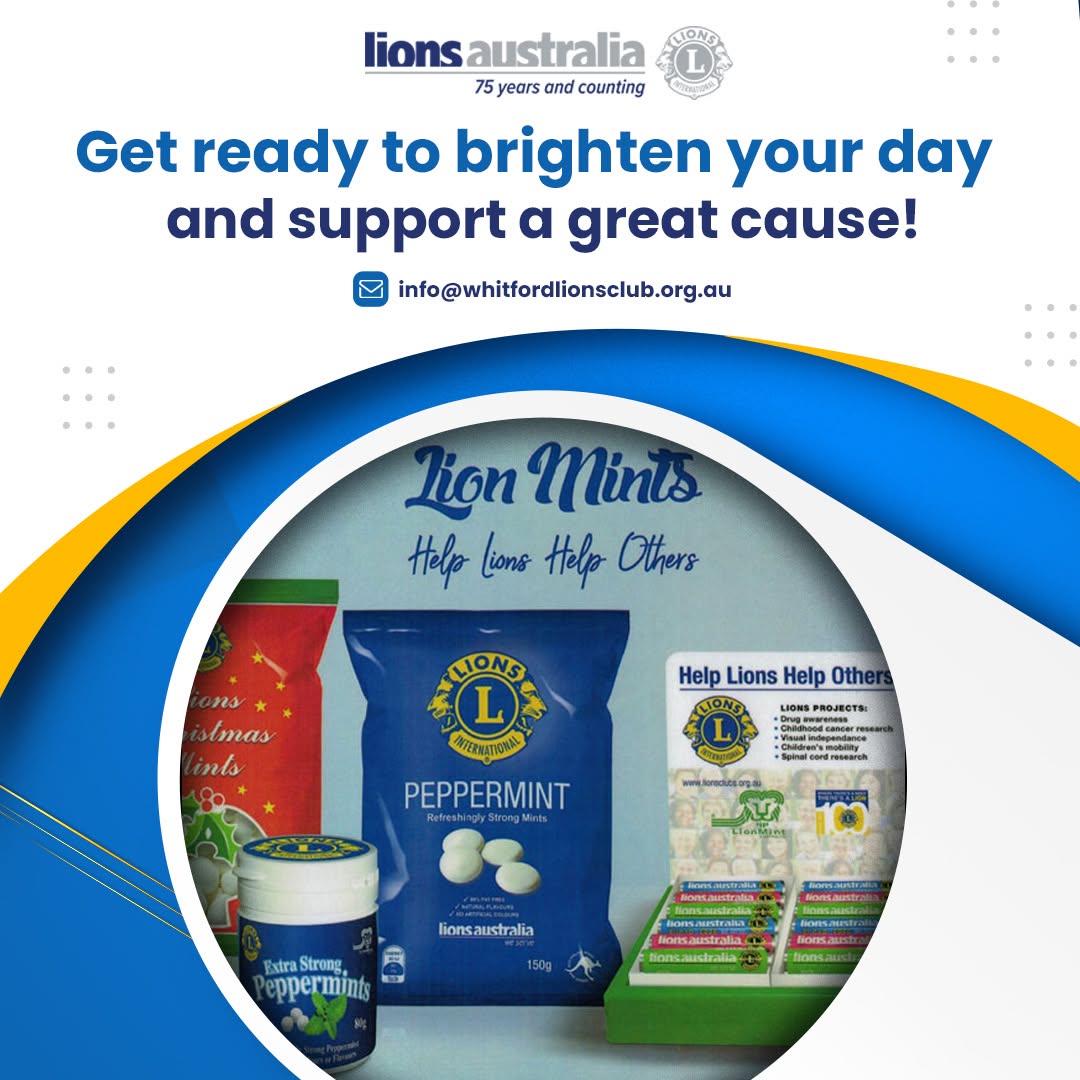 Lion Mints fundraising products supporting Lions projects